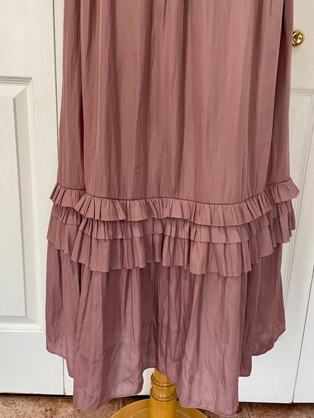 NWT bohme Dusty Rose Tiered Ruffle Maxi Dress - Picture 5 of 9